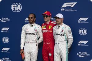 Lewis Hamilton, Charles Leclerc, Valtteri Bottas